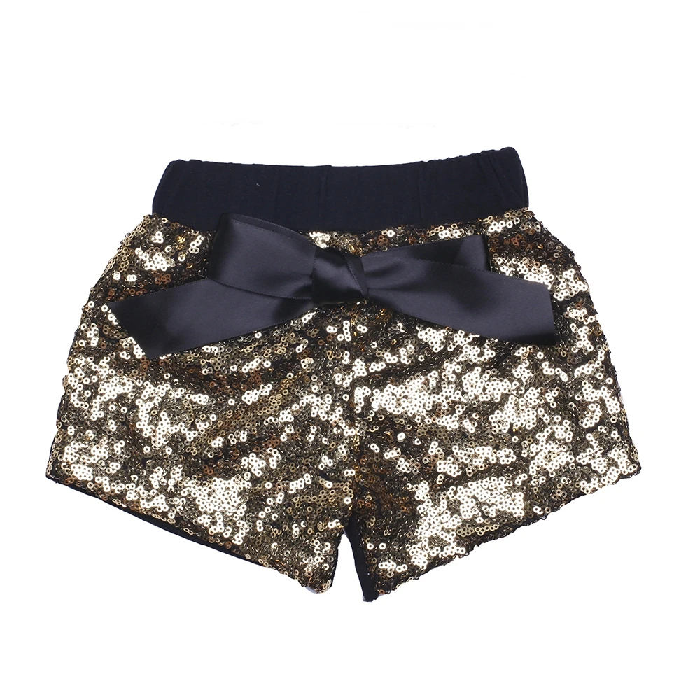 Hot selling  Baby bloomers Toddler glitter Short infant Children Solid Color capris girls sequin Shorts