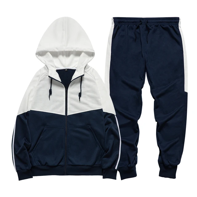 Top Quality Custom Zip-up Track Jacket + Jogger 2-pieces Sweatsuit for Men