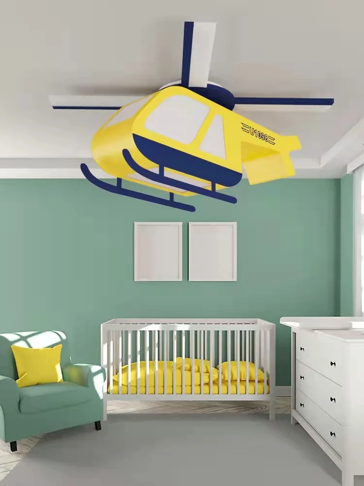 Lovely Airplane Glider Shaped Pendant Lights Hanging Lamp For Children Bedroom Plane Indoor Ceiling Lighting