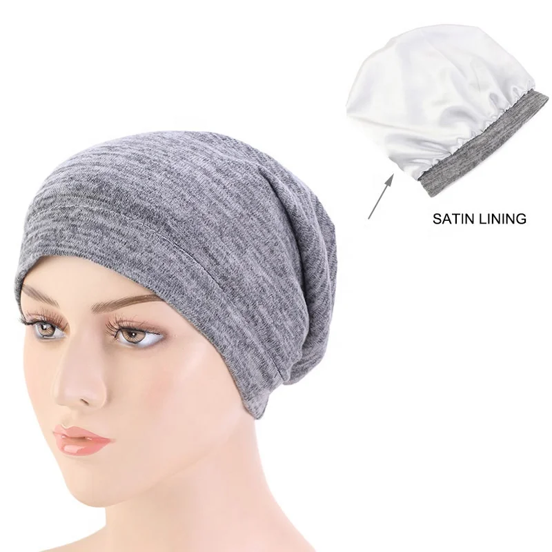Hair Cover Bonnet Satin Sleep Cap Adjustable Silk Satin Lined bonnet