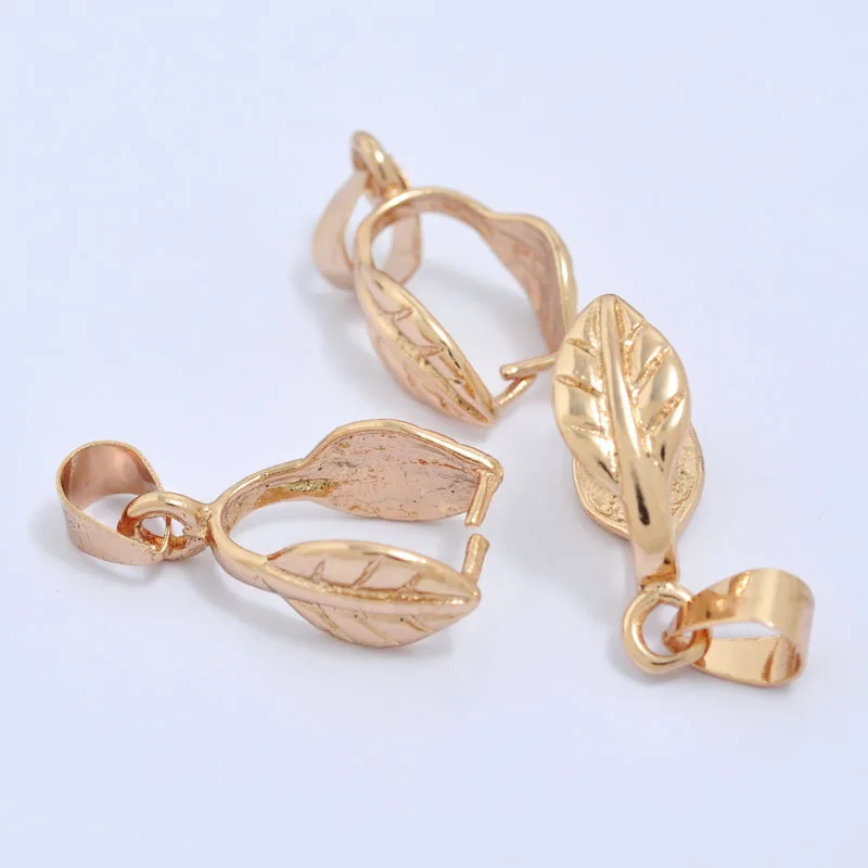 Zhongxing new hot sale DIY necklace pendant clip accessories 20*11mm double-sided clip leaf melon seed buckle claw buckle clip