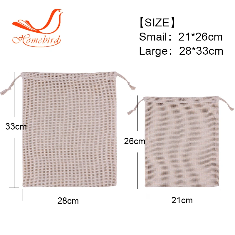 Hw0024 BSCI factory reusable eco friendly organic cotton drawstring mesh bag
