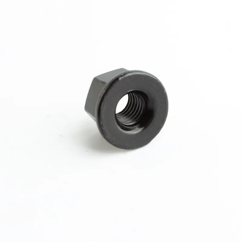 Black 304 Stainless Steel Thickened Hexagonal Flange Nut Zinc Surface Copper Material Gasket Nut M6M8M10M12M14-M30 Iron Material