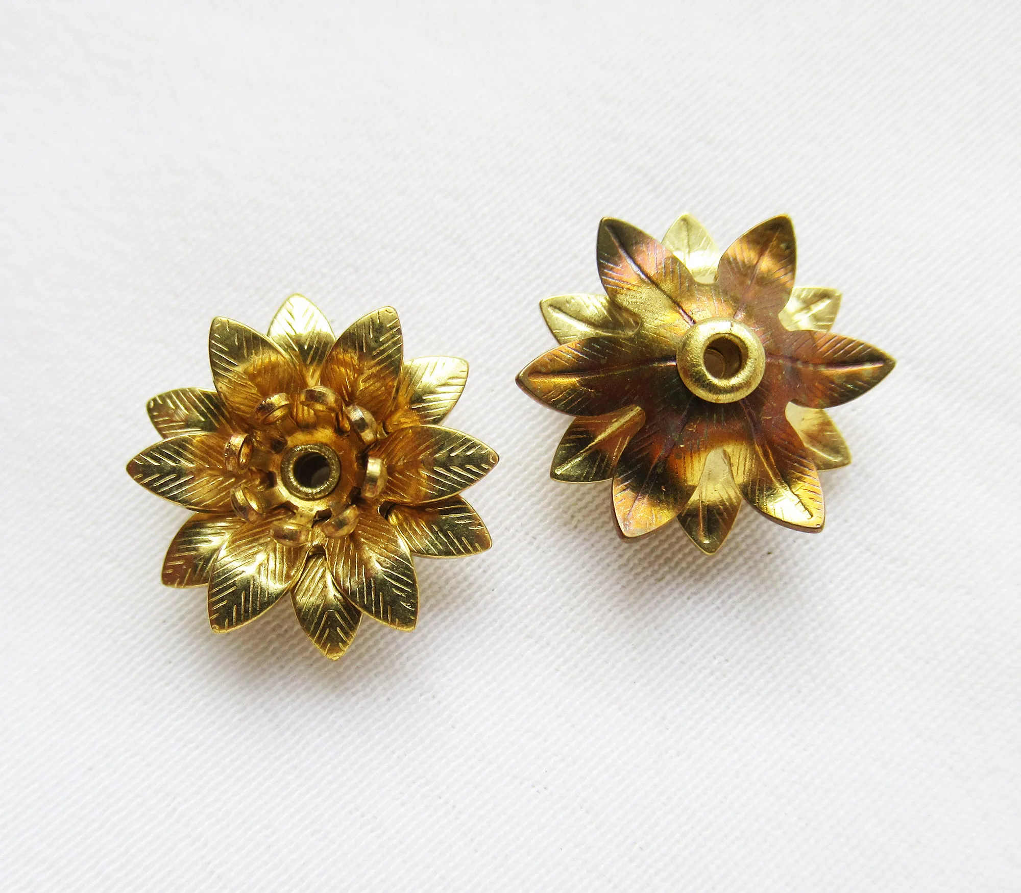 Brass Floral Finding 13mm flower 6 Petals DIY Crafts
