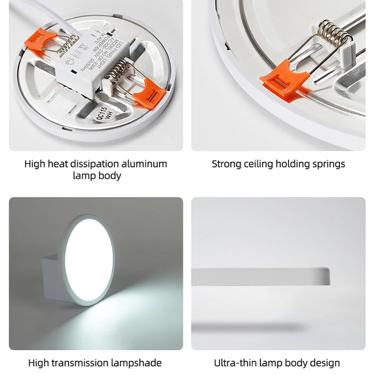 MELINZ Engineering Quality Slim Narrow Edges Recessed Bathroom Indoor Panel Lamp 6 8 15 20 W Led Panel Light