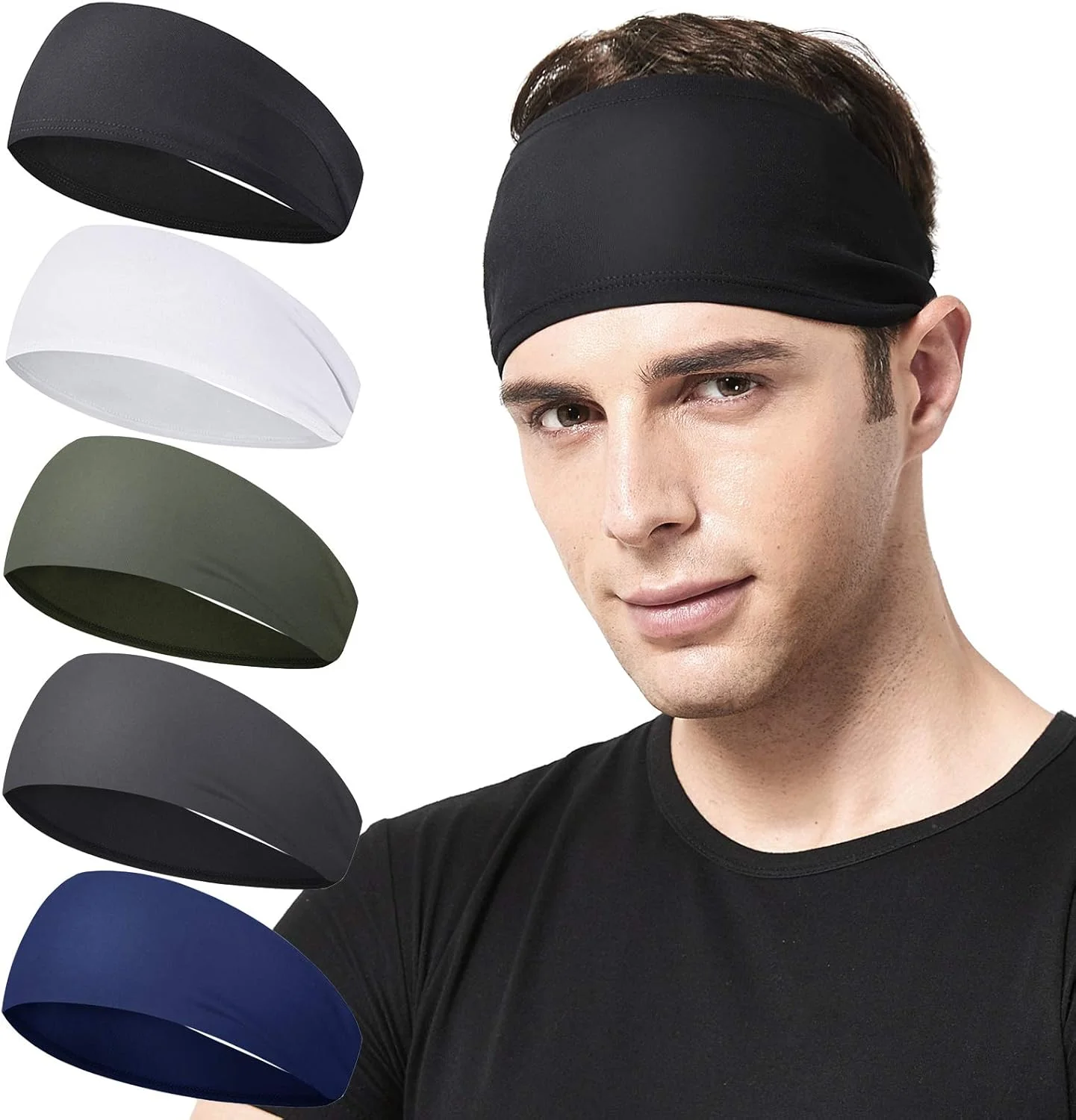 Custom logo Sports Headband  Fitness Headbands For Women & Men Head Band Sweatband for Running Yoga Workout Gym Exercise