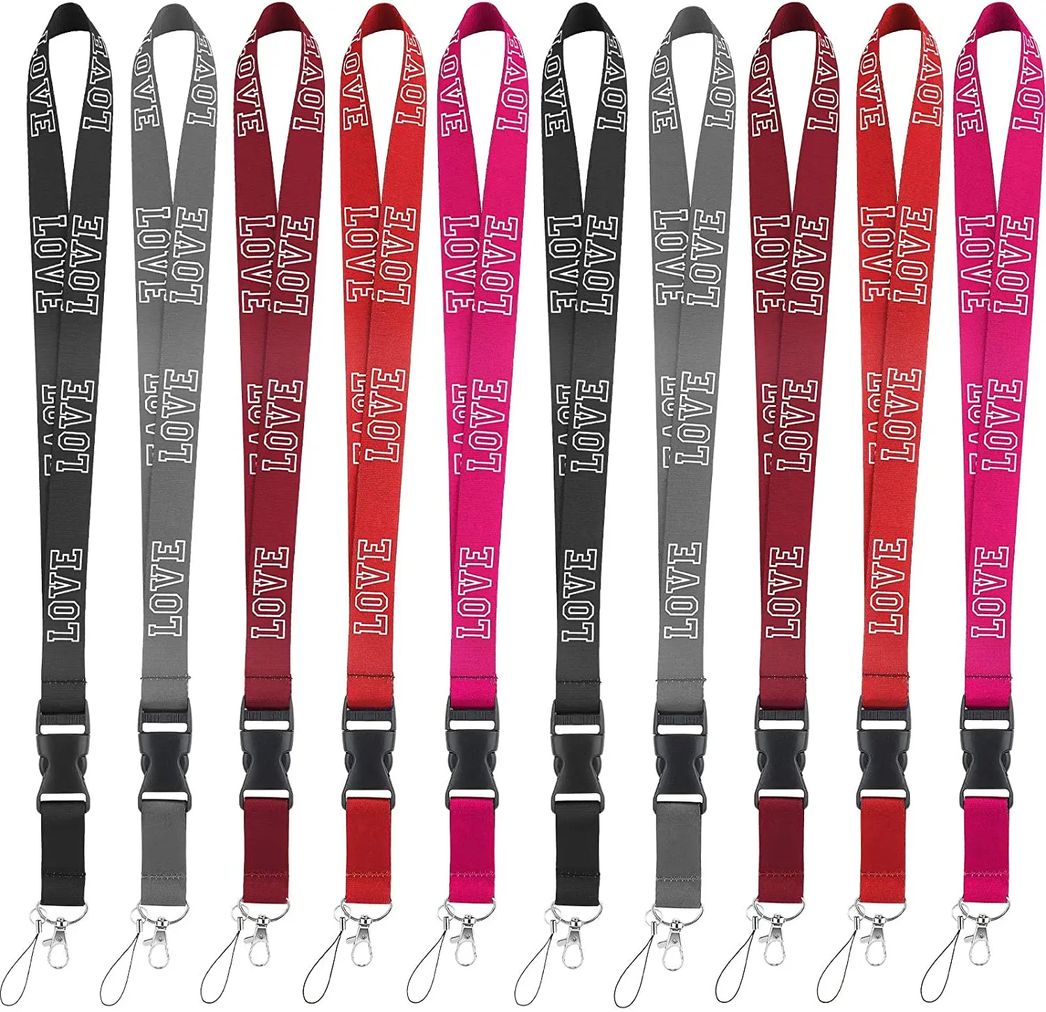 Шнурок для удостоверения личности, сублимационный принт, простой полиэфирный шнурок с индивидуальным логотипом