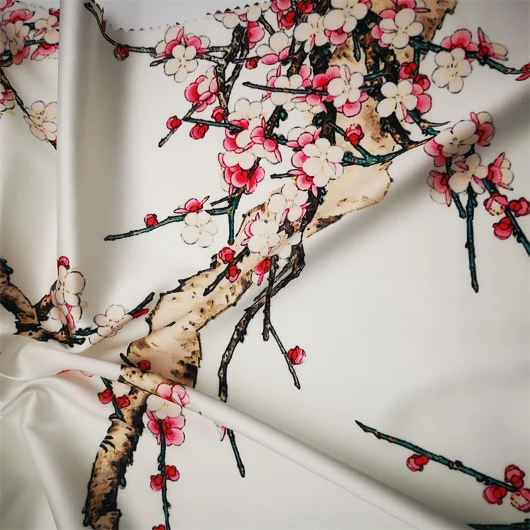 
Customized good quality anti static digital printing polyester fabric 100D four way stretch 