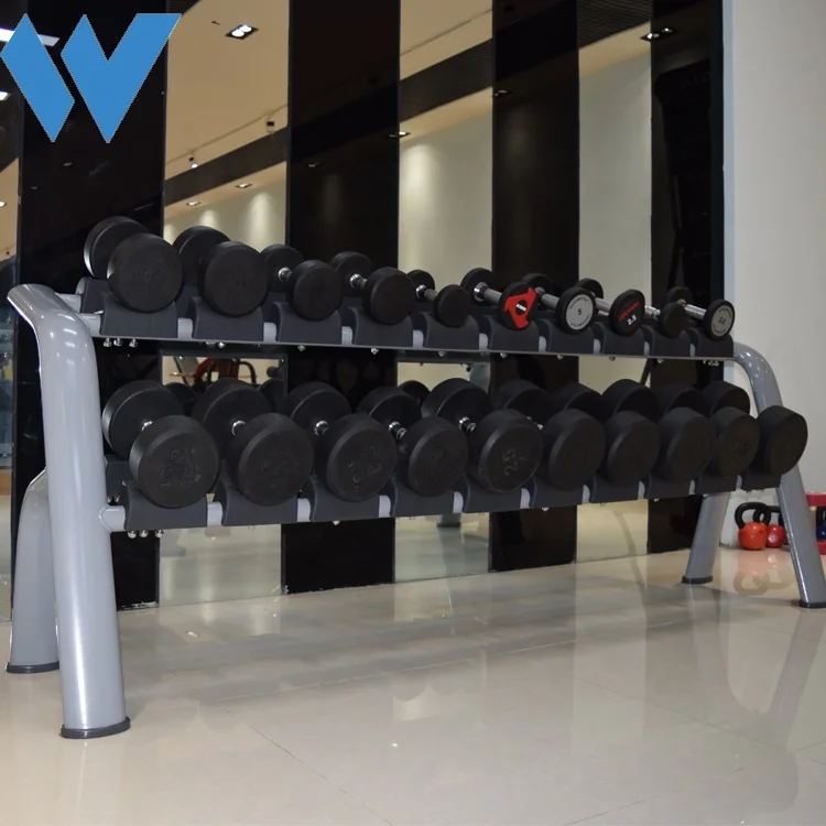 Commercial gym equipment dumbbell rack Fitness Gym Use 2 tiers dumbbell rack set