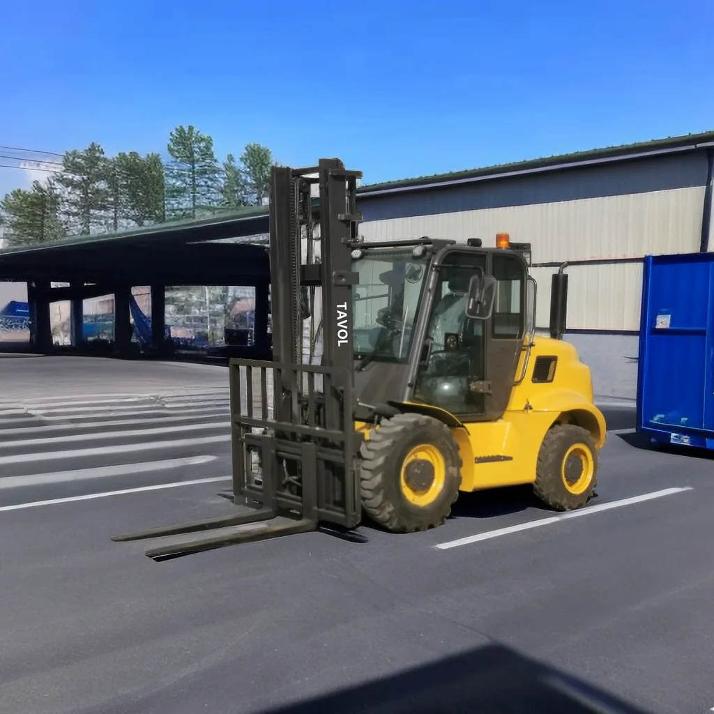 Small all rough terrain site contsiner forklift triple mast all terrain type lift height diesel off-road forklift truck