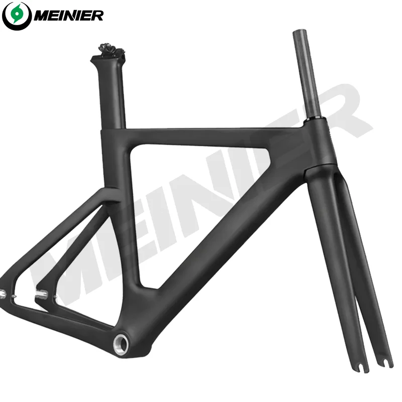 2024 Customized Full Carbon Track Frame  Speed Carbon Track Road Bike Frames 700c Rigid Fixed Gear Bicycle Frameset