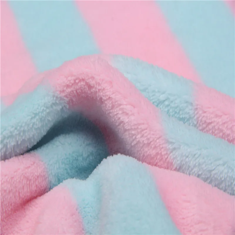 
100% Polyester stiped printed soft solid flannel fabric for baby 