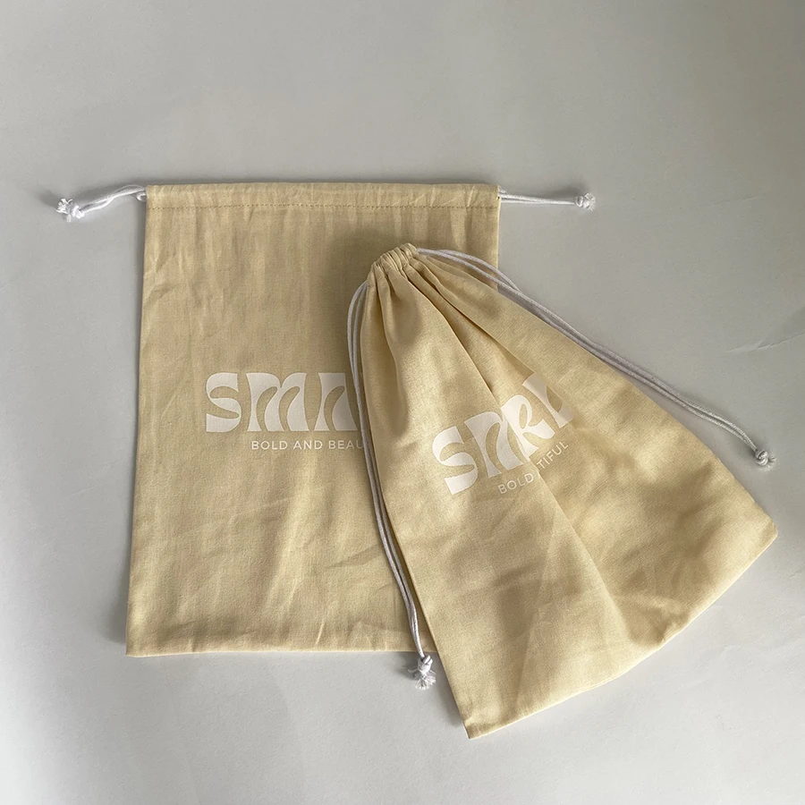 Recyclable Biodegradable Factory Price Cotton Packaging Bag Linen Pouch Drawstring Dust Cover Bags For Handbags Shoes Cloth