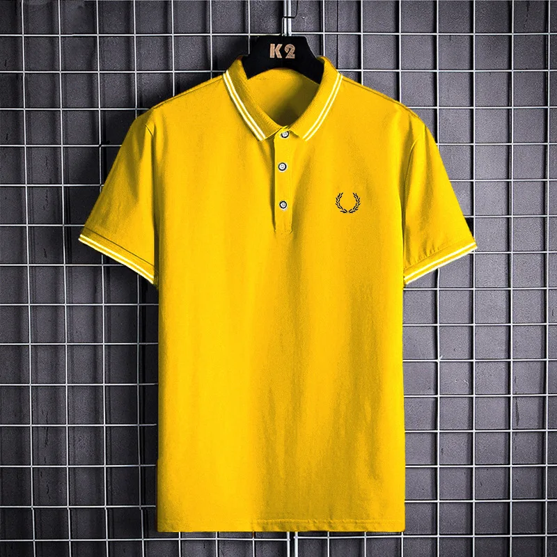 high quality custom logo collar shirt golf polo t shirt 100% cotton polo tshirts  mens polo shirts Short SleeveMen100% Cott