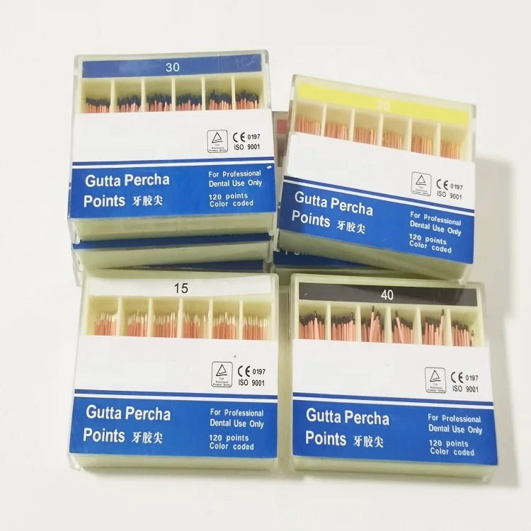 Chinese Manufacturer  Dental Absorbent Gutta Percha Points for dental endodontic