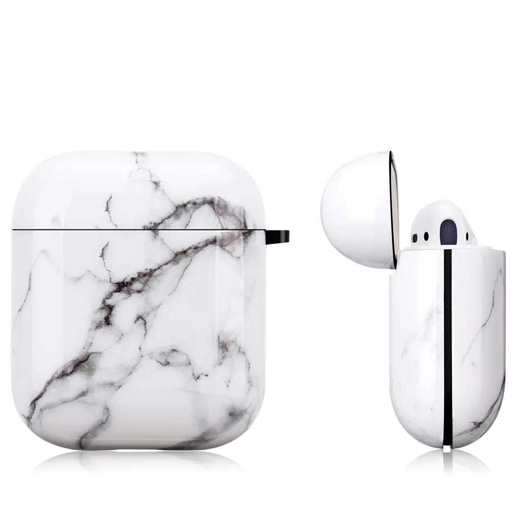  Универсальный ударопрочный защитный чехол для Air Pods IMD TPU мраморный Apple