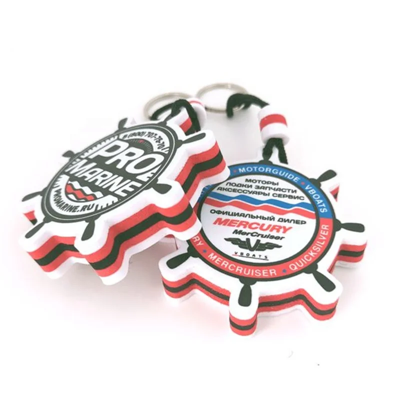 Custom irregular full color floating eva foam Key chains ring keychain for promotion gifts