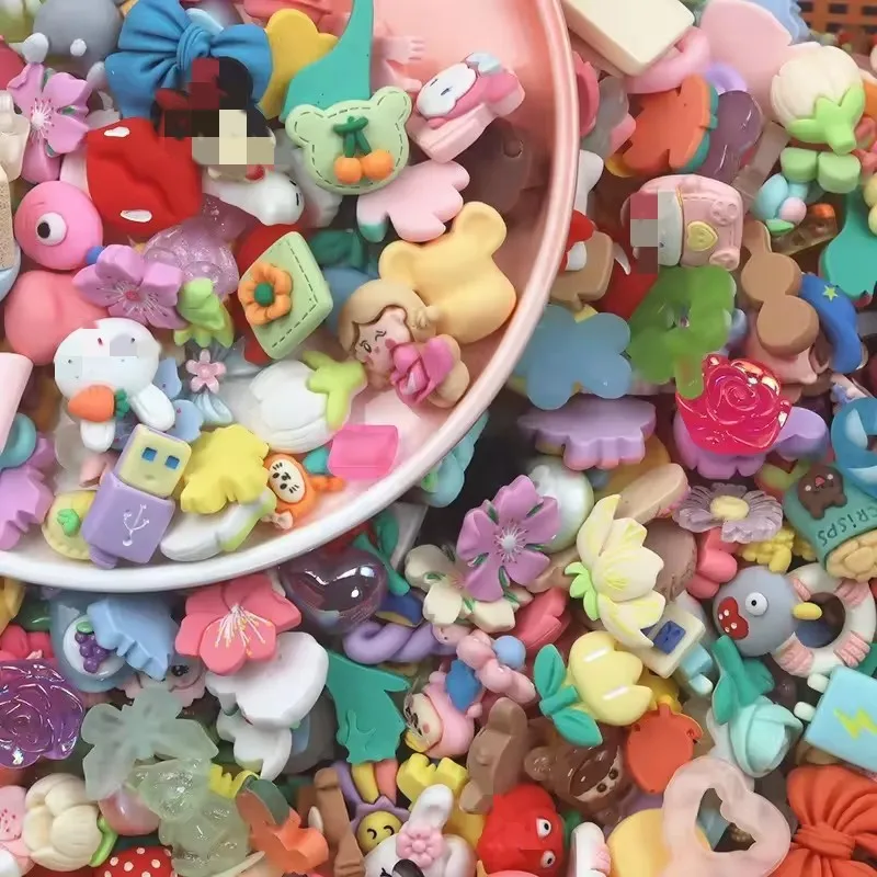 2024 hot sale korea popular Diy Craft Charms Flat Back Resin Charms For Phone Decoration and diy hair clips