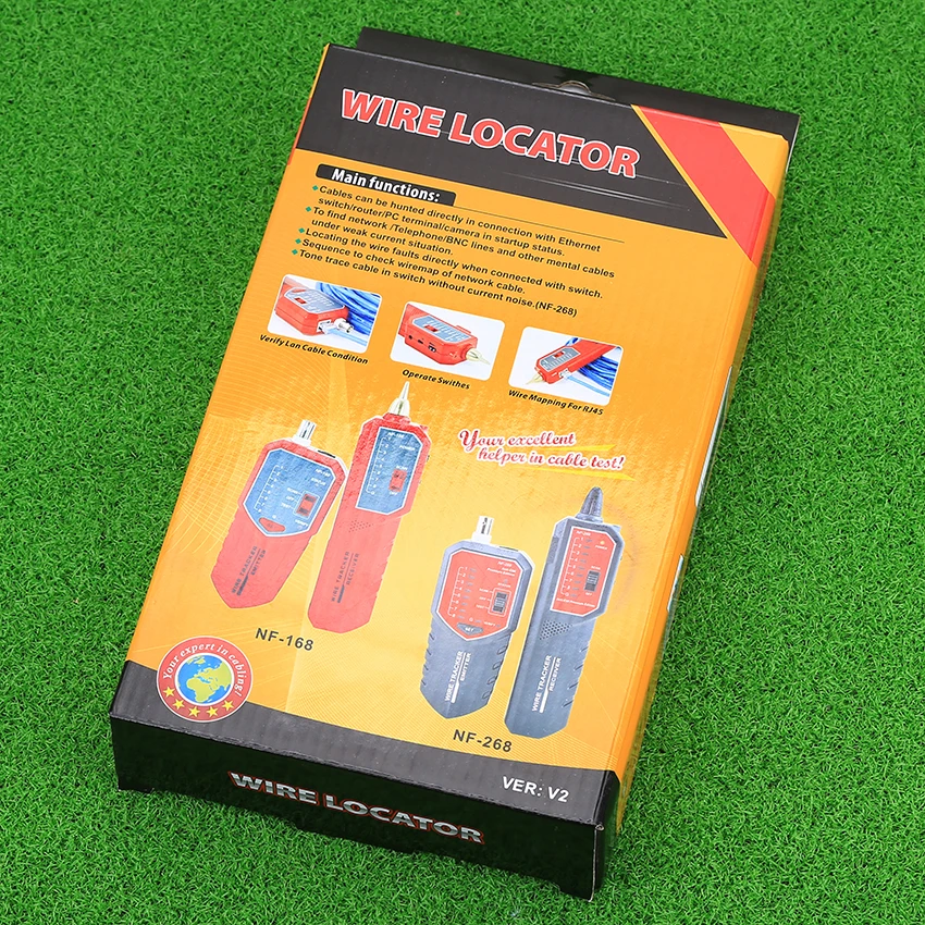 Тестер сетевого кабеля инструмент NF-168 Кабельный тестер слежения искатель строки линия RJ45 RJ11 BNC интерфейс