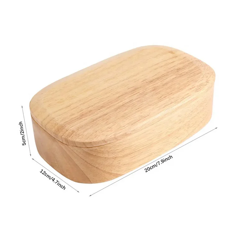 3 compartment eco friendly  wood bento lunch box well made durable  bamboo lunch box