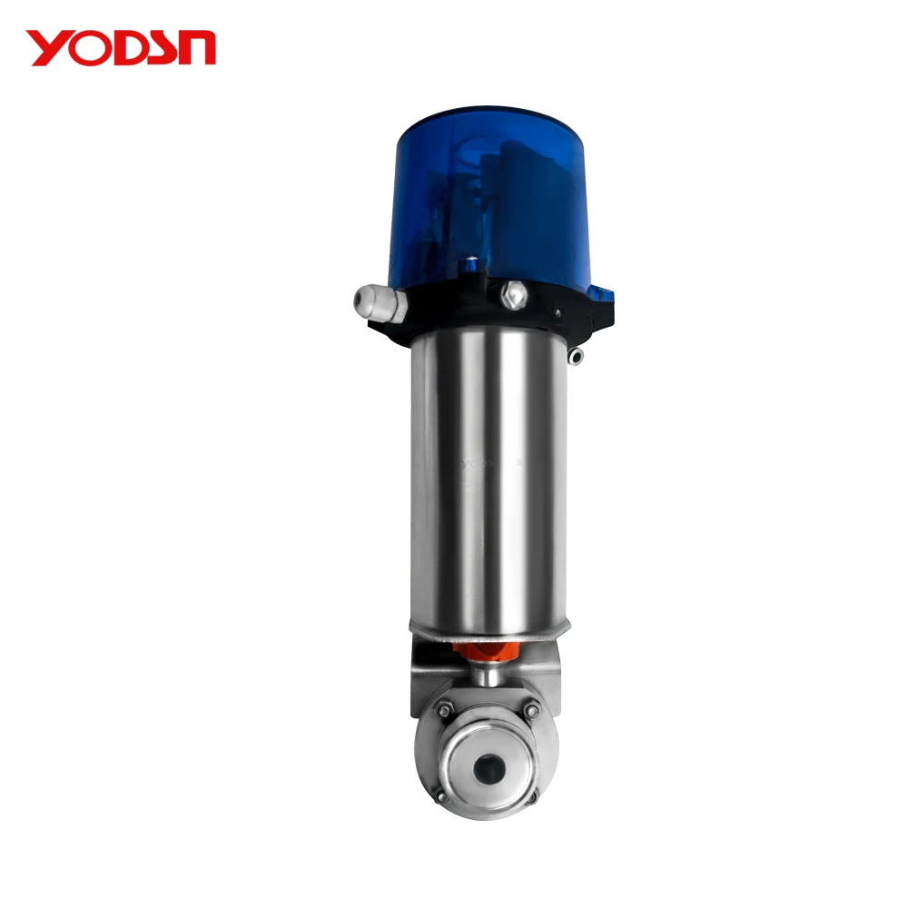 Hot Selling high quality Pneumatic Butterfly Valve Hygienic Intelligent Pneumatic Drive Butterfly Valve automatic