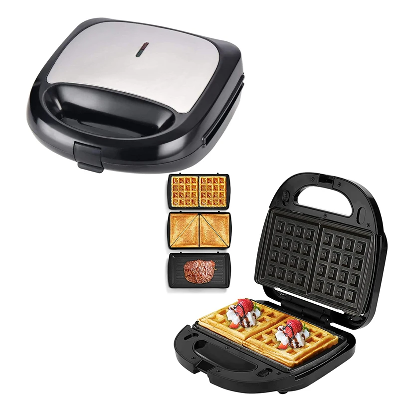 Household 750W mini double 2 slice detachable Waffle Baker Single Plate Mini Waffle Maker Restaurant Waffle Making Machines