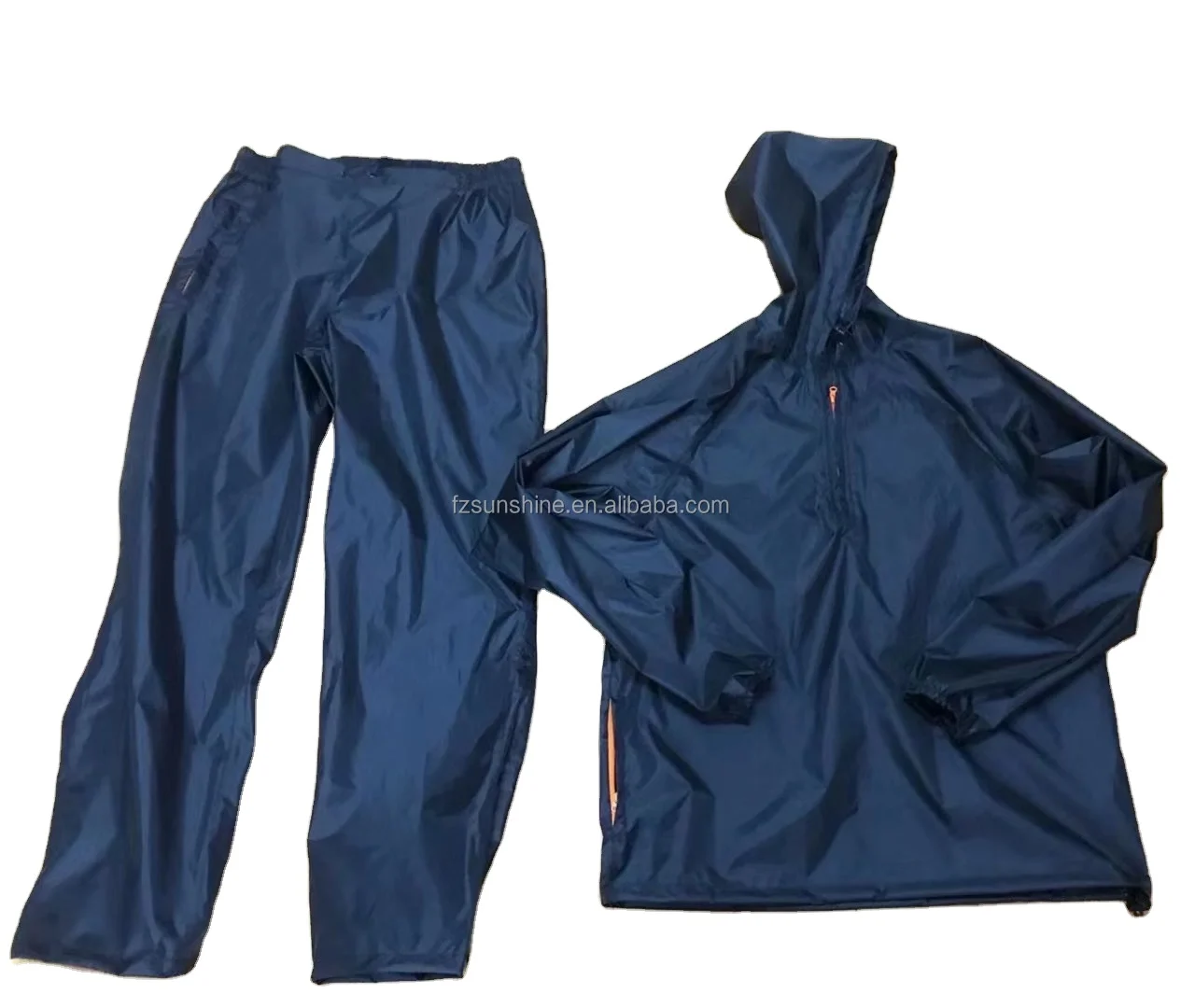 pocket rain coat waterproof Lightweight Hooded jacket pants custom reusable pocket raincoat with pocket