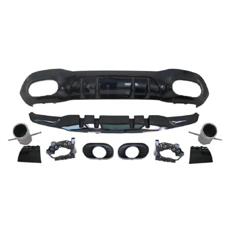 W177 AMG A35 задний диффузор спойлер выхлопной Хвост губы для mercedes w177 A35 AMG обвес a класс седан 2019-2020