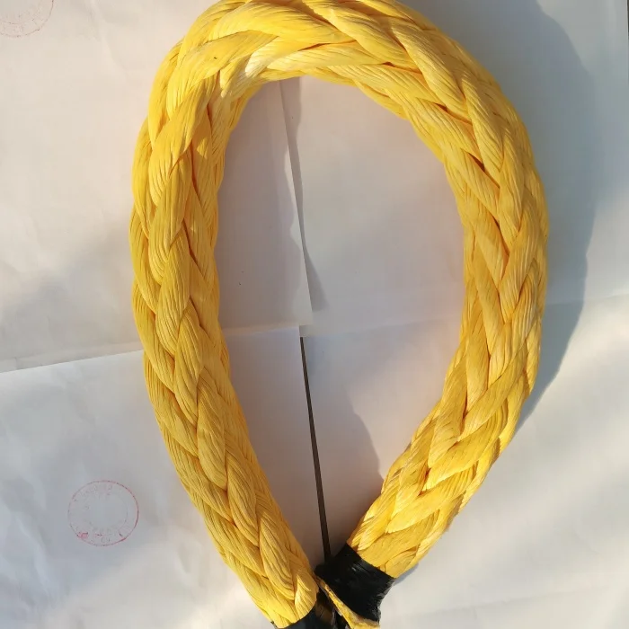 colorful 38 40 42 44 mm * 200 220 m 12 strand UHMWPE marine rope for ships heavy load marine scientific research in engineering