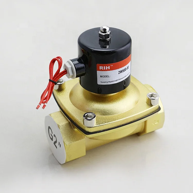 2/2 способ нормально закрытый AC DC 12V 110V 24V 220V большой размер 2 inch воды Соленоидный клапан