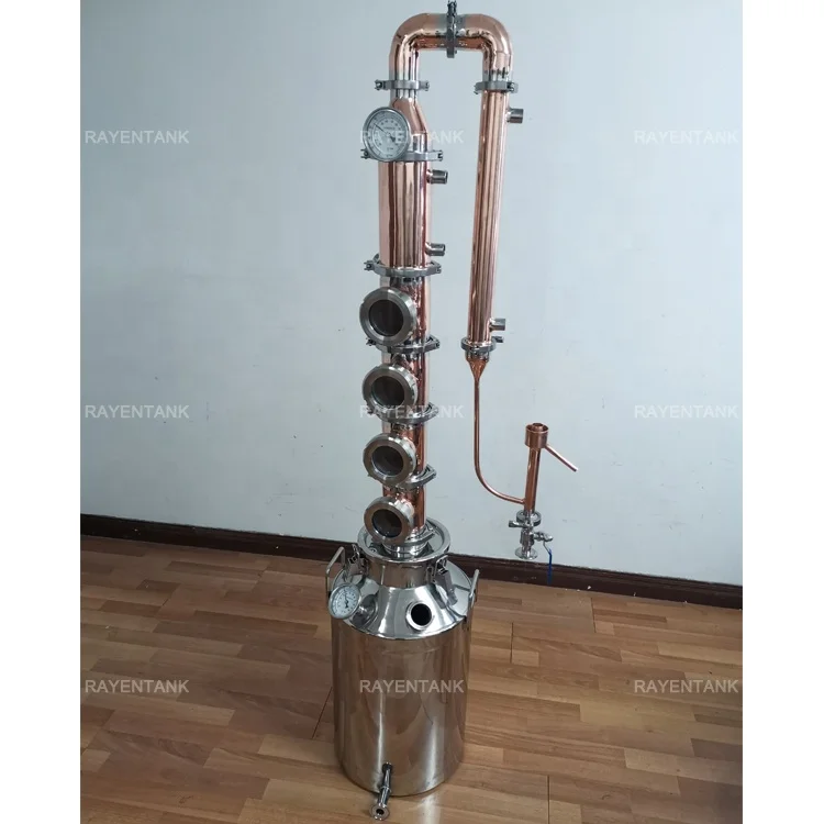  Дистиллятор бойлер 100 л с красной медной колонкой для