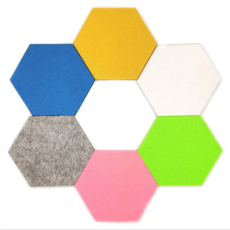 Eco-friendly colored Soundproof Wall Board polyester fiber felt sound absorption acoustic board  PET insulation board