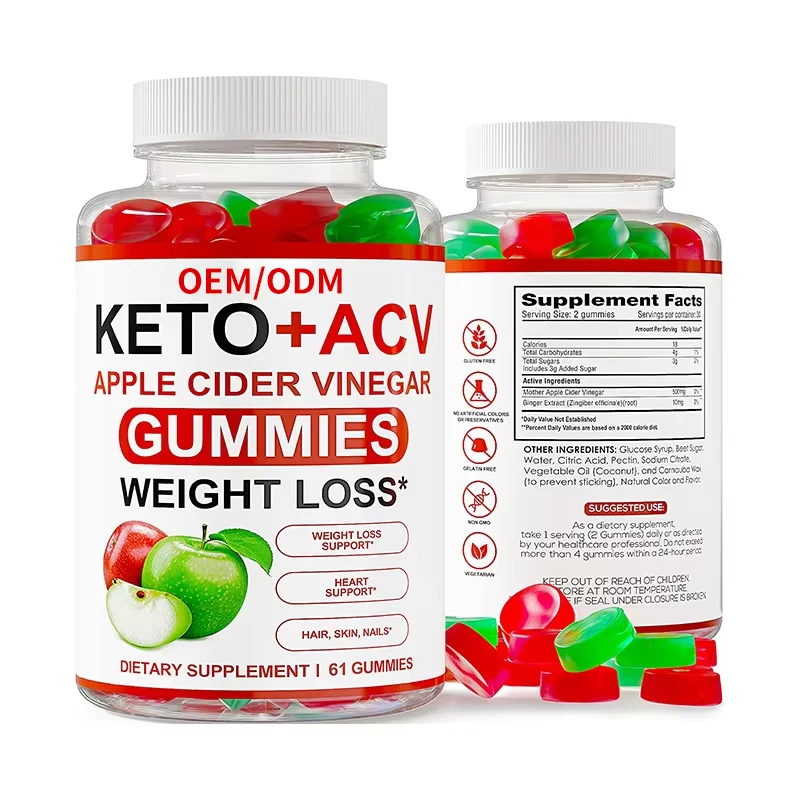 Private Label Weight management Keto ACV Supplement With Ginger For Detox Keto Apple Cider Vinegar Gummies