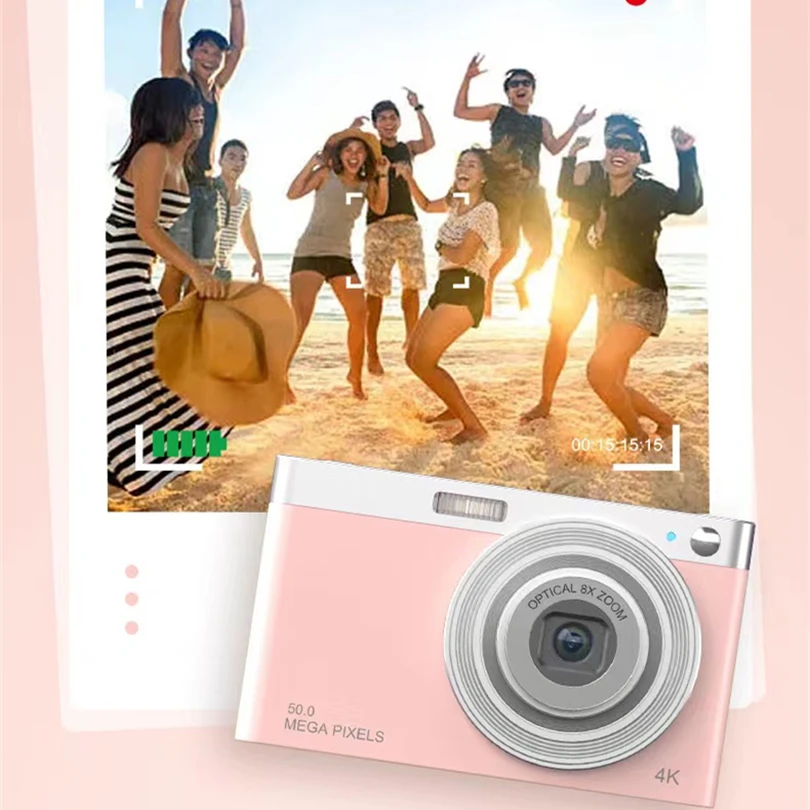 2023 Cheap Digital Photo Camera for Travel Professional 4K HD Student Camera 50 Megapixel Self Portrait Beauty Camera for Adults