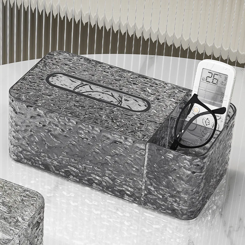 Napkin Dispenser Decorative Face Towel Storage Box for Kitchen Bathroom Dorm Freestanding Gray