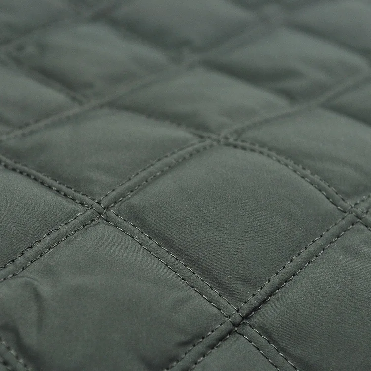 Comfortable double woven channel fabric 210T pongee cotton quilt for down jacket