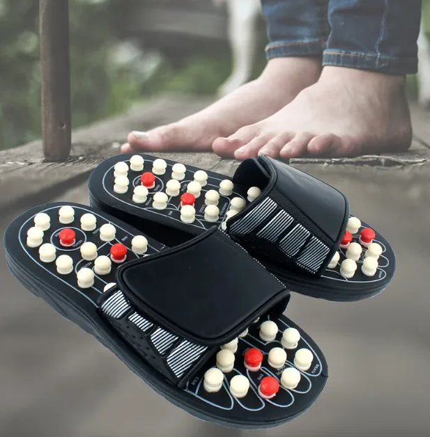 Acupoint Massage Slippers Sandal For Men Women Feet Chinese Acupressure Therapy Medical Rotating Foot Massager Shoes Unisex