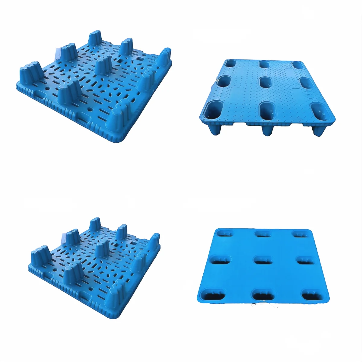 LYPALLETS брендовые 1000*800*140 мм девять сборов пластиковые поддоны выдувающие евро складные синие из ПНД