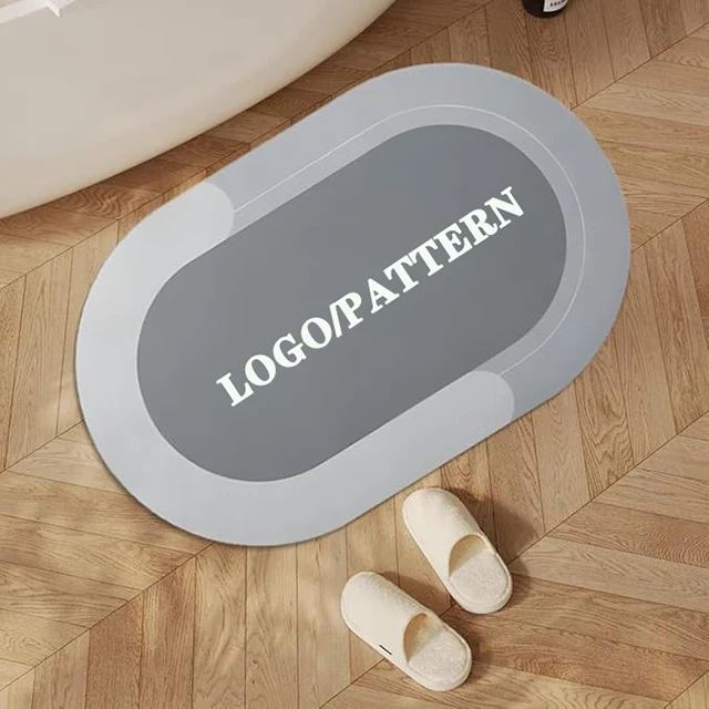 Factory sale anti slip rubber fitness equipment floor mat quick dry super absorbent diatomite mud pet feeding food mat