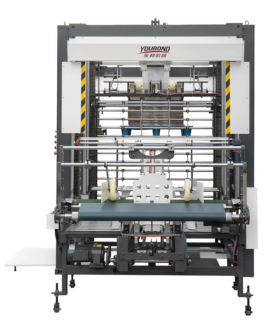 Automatic paper carton box flip flop stacking machine