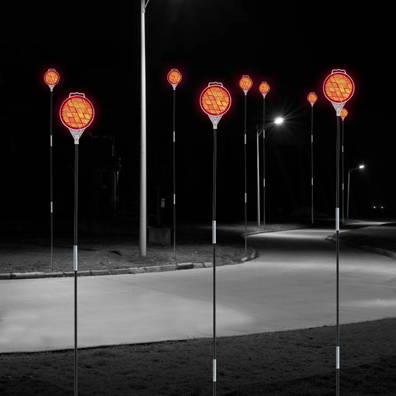48 inch High Visible Reflective Driveway Markers Metal Driveway Reflectors for Road Property Line Yard Snow Plowing