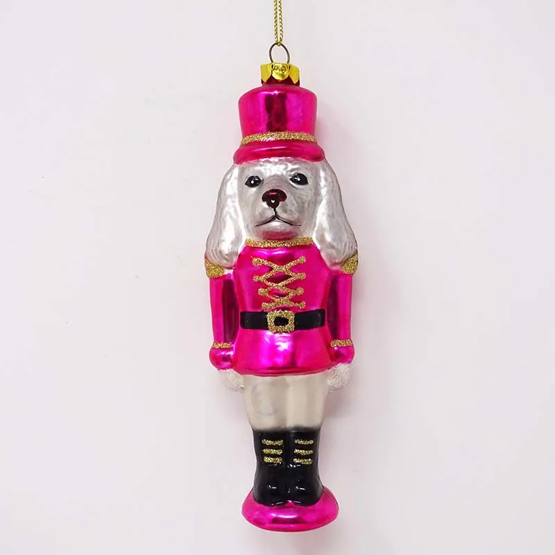 Factory wholesale hanging glass bauble stack of three wine barrel ornaments