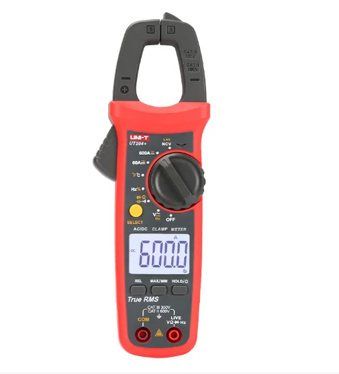 Hot selling clamp meter AC/DC current voltage true RMS automatic range UT204+ 600V digital clamp meter