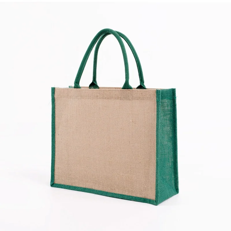 Custom Printed Eco Friendly Products Recycle Natural Foldable Reusable Lifestyle Bags Juco Shopping Tote Bag