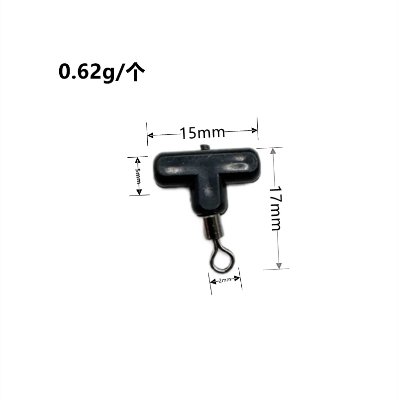 Carp Rig Rings Clip Fishing Line Slider Beads Fishing Swivel Alloy T-type Balance 8-shaped Ring Matte Black Swivel Fishing