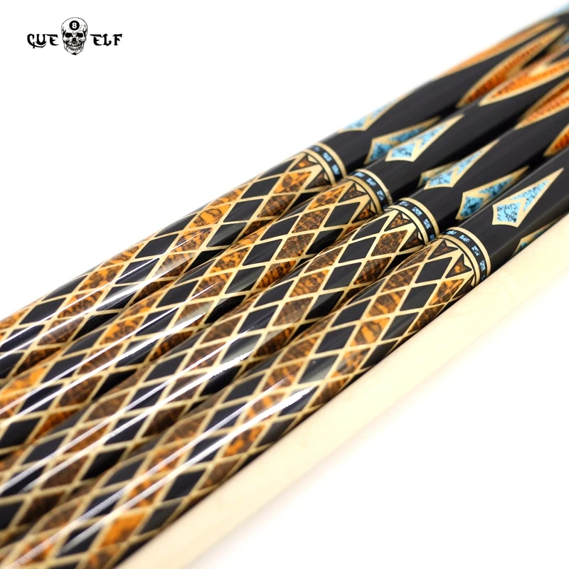 Korea style maple wood in 12mm tip 1/2 split wood joint carom cue