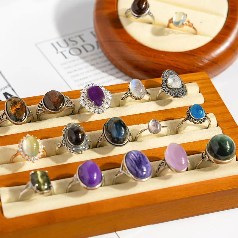 Robin Crystal factory mixed carved crystal stone gemstone fashion fine jewelry rings