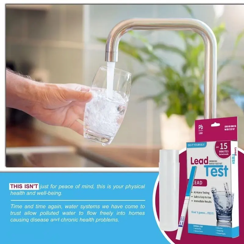 CE/ISO certificated Drinking Water Lead Tester Kit colloidal gold cassette 15 minutes