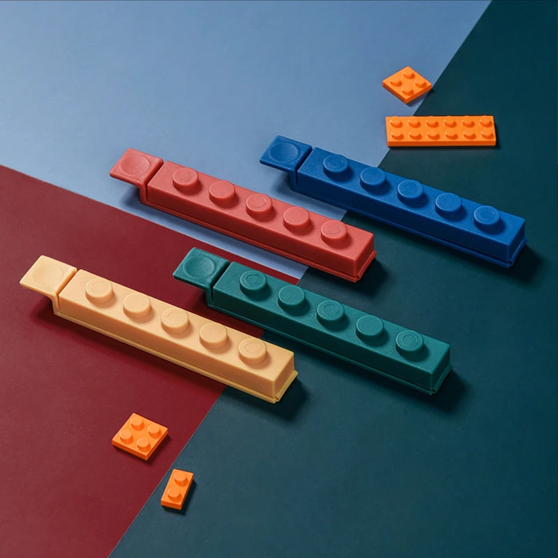 Большие строительные блоки, зажим для еды, зажим для кухни, зажим для хранения, снэк-пластиковый мешок, зажим для уплотнения стержня