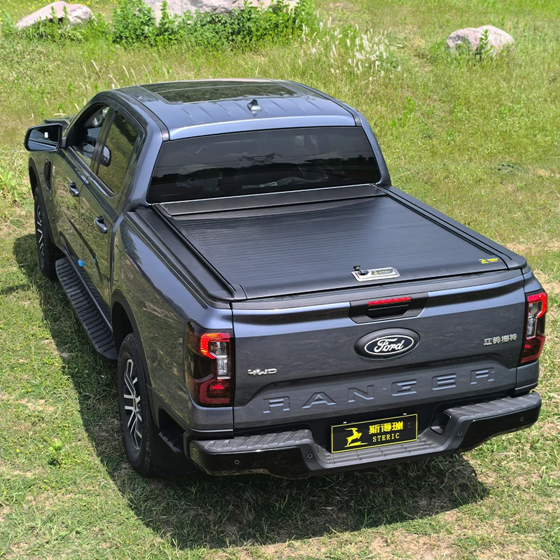 Ford Ranger Pickup Retractable Roller Shutter Aluminum Alloy Rear Cover Expansion Locking Tailbox Compatible Hilux Navara